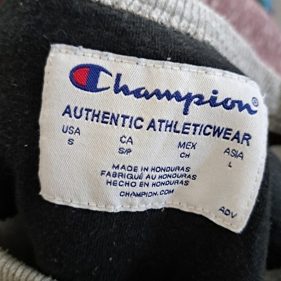CHAMPION crewneck sweatshirt sweater cotton blend  grey preppy cozy retro small - Picture 6 of 6